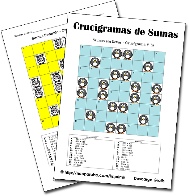 Ejercicios de Suma llevando