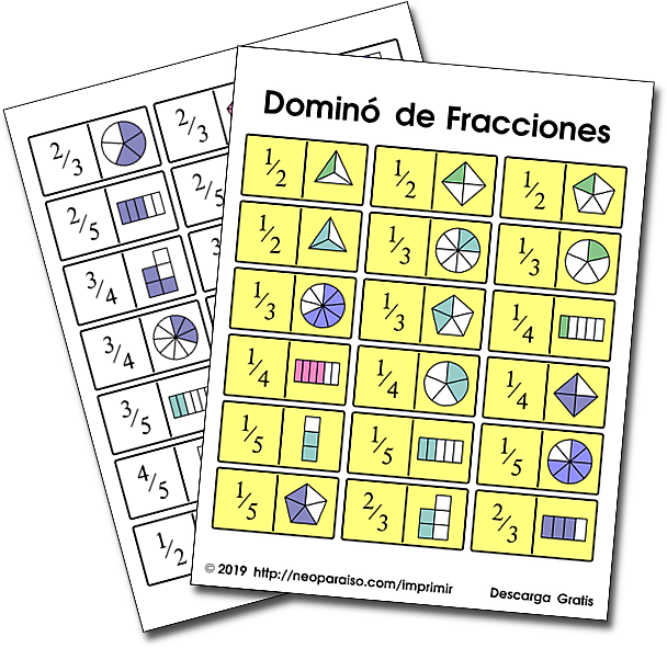Domin&oacute;, Juego con Fracciones